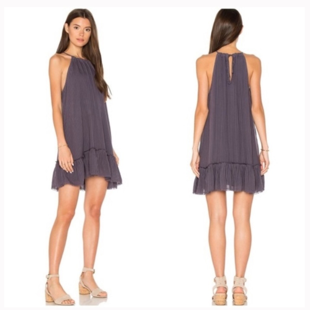 🌵Anthro Cloth & Stone Plum Halter Dress